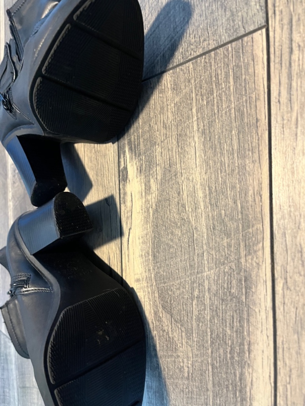 Style & Co. Black Mid-Calf Heeled Buckle Boots - Picture 5 of 6
